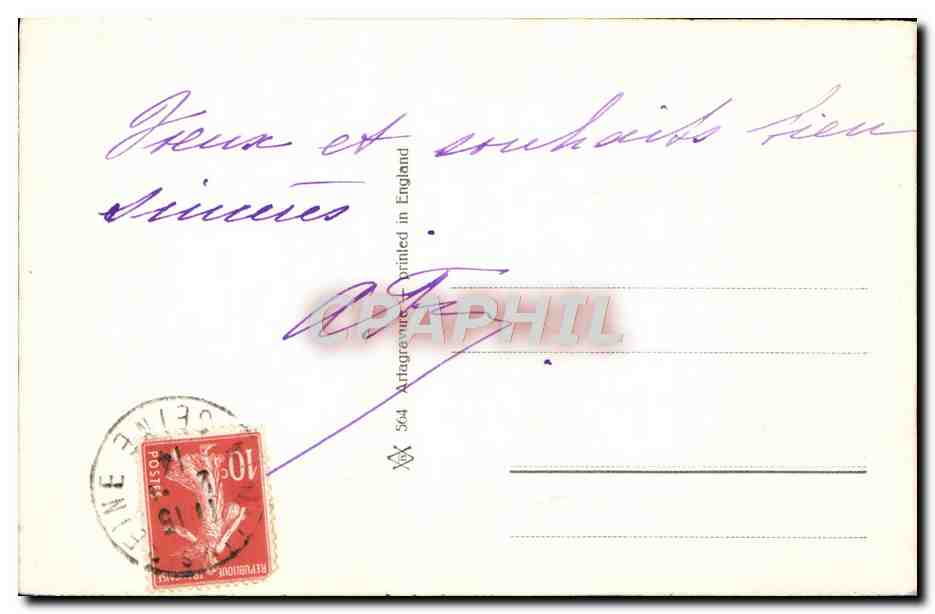 CPA Fantaisie Bonne annee — Verso