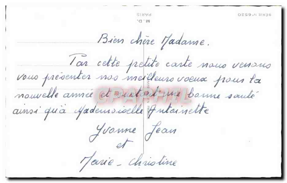 CPA Fantaisie Bonne annee — Verso
