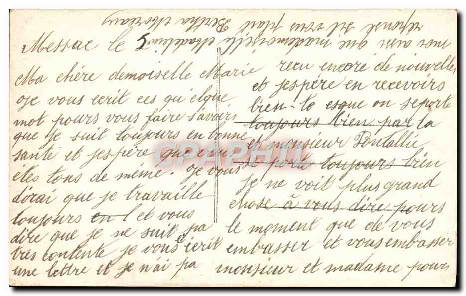 CPA Fantaisie Fleurs Corne d'abondance  — Verso