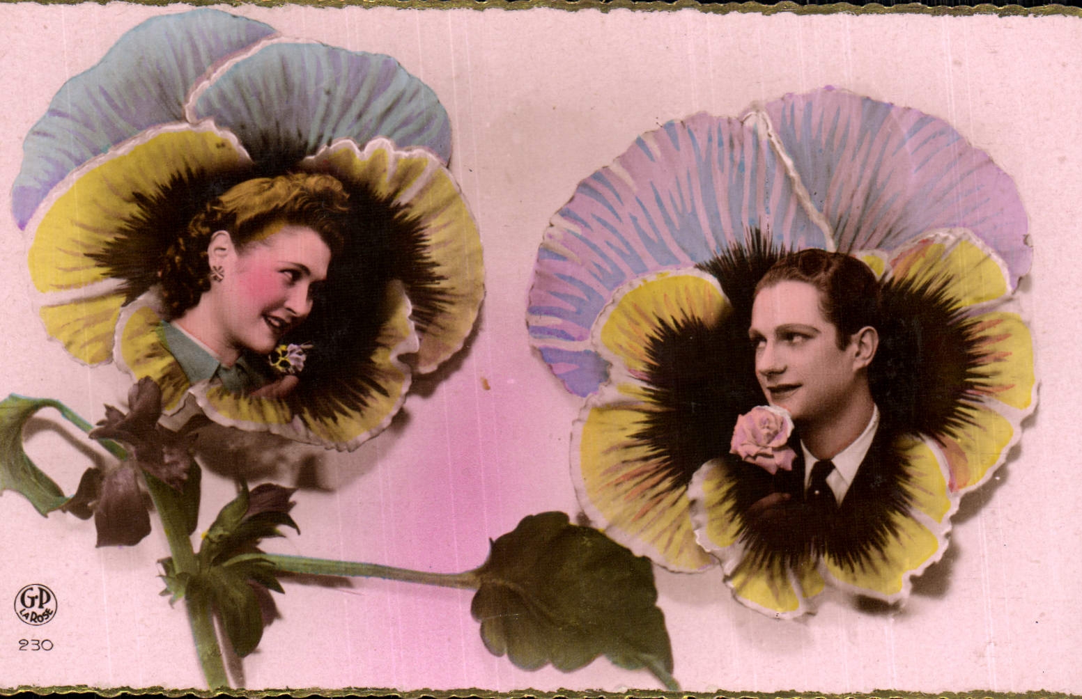 CPA Fantaisie Femme Fleurs 