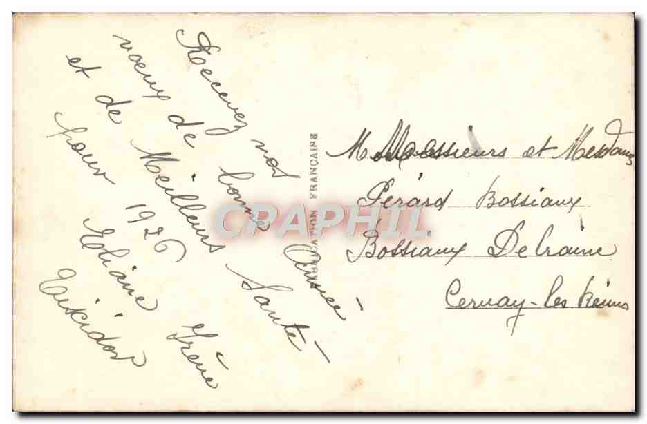 CPA Fantaisie Fleurs — Verso