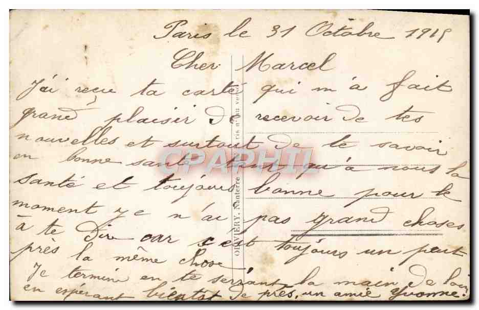 CPA Fantaisie Femme  — Rückseite