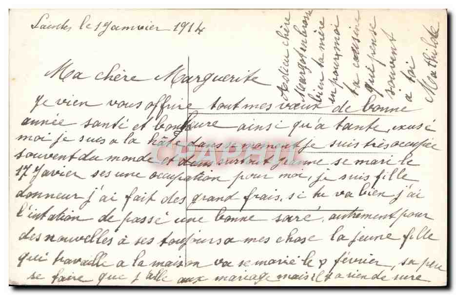 CPA Fantaisie Enfants Automobile Cochon Porc — Rückseite
