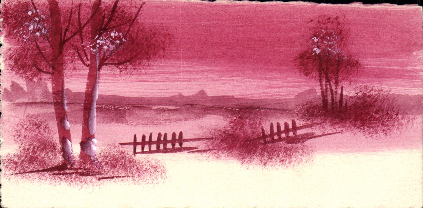 CPA Fantaisie Paysage (dessin a la main)