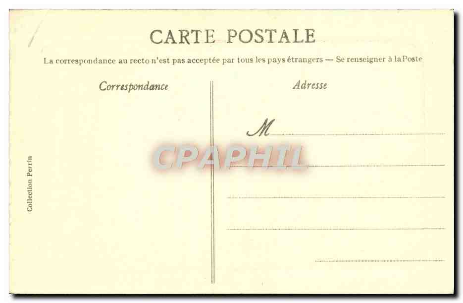 CPA Rue des Cordeliers Ruines de l'eglise  — Rückseite
