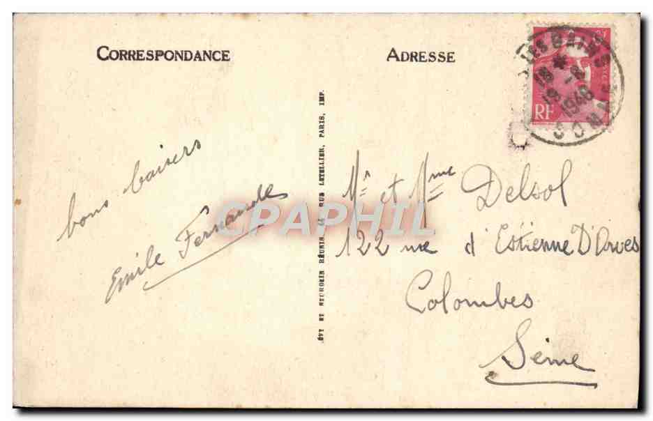 CPA Le Treport Panorama pris de la Falaise — Rückseite