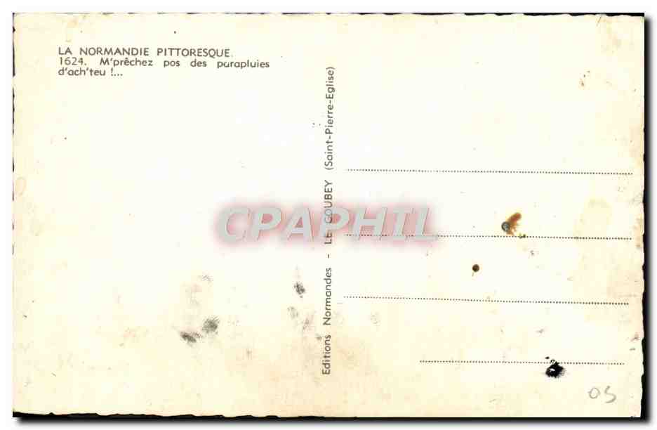 CPA La Normandie Pittoresque M'Prechez Pos des Parapluies d'achiteu — Verso