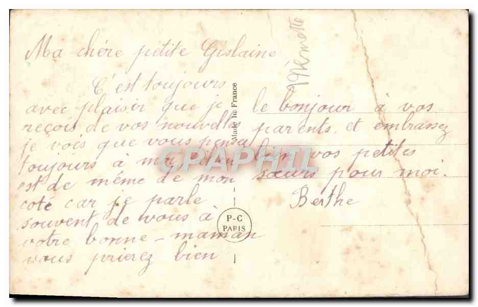 CPA Fantaisie Femme Chat — Back