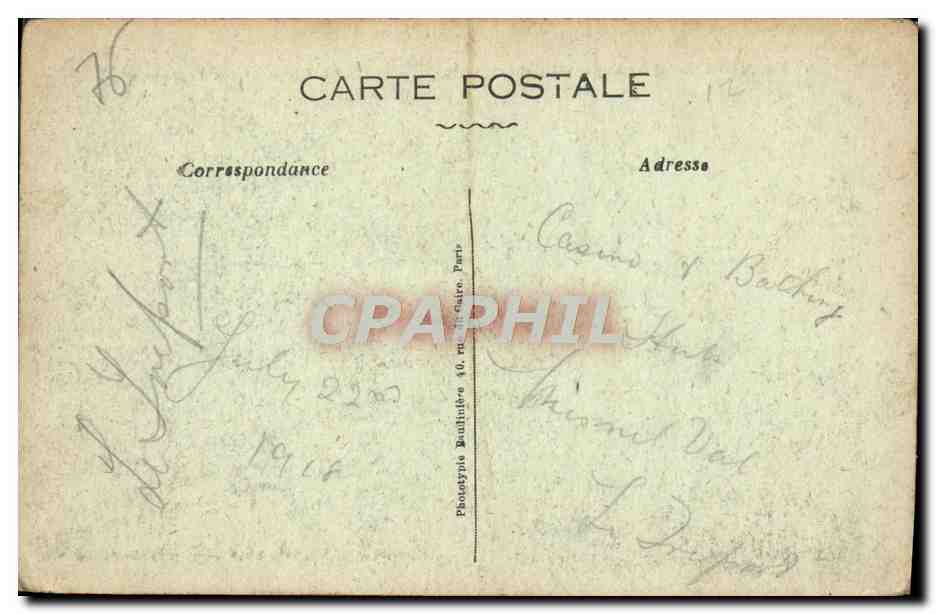 CPA Mesnil Val Environs du Treport La Plage et les Terrasses — Rückseite