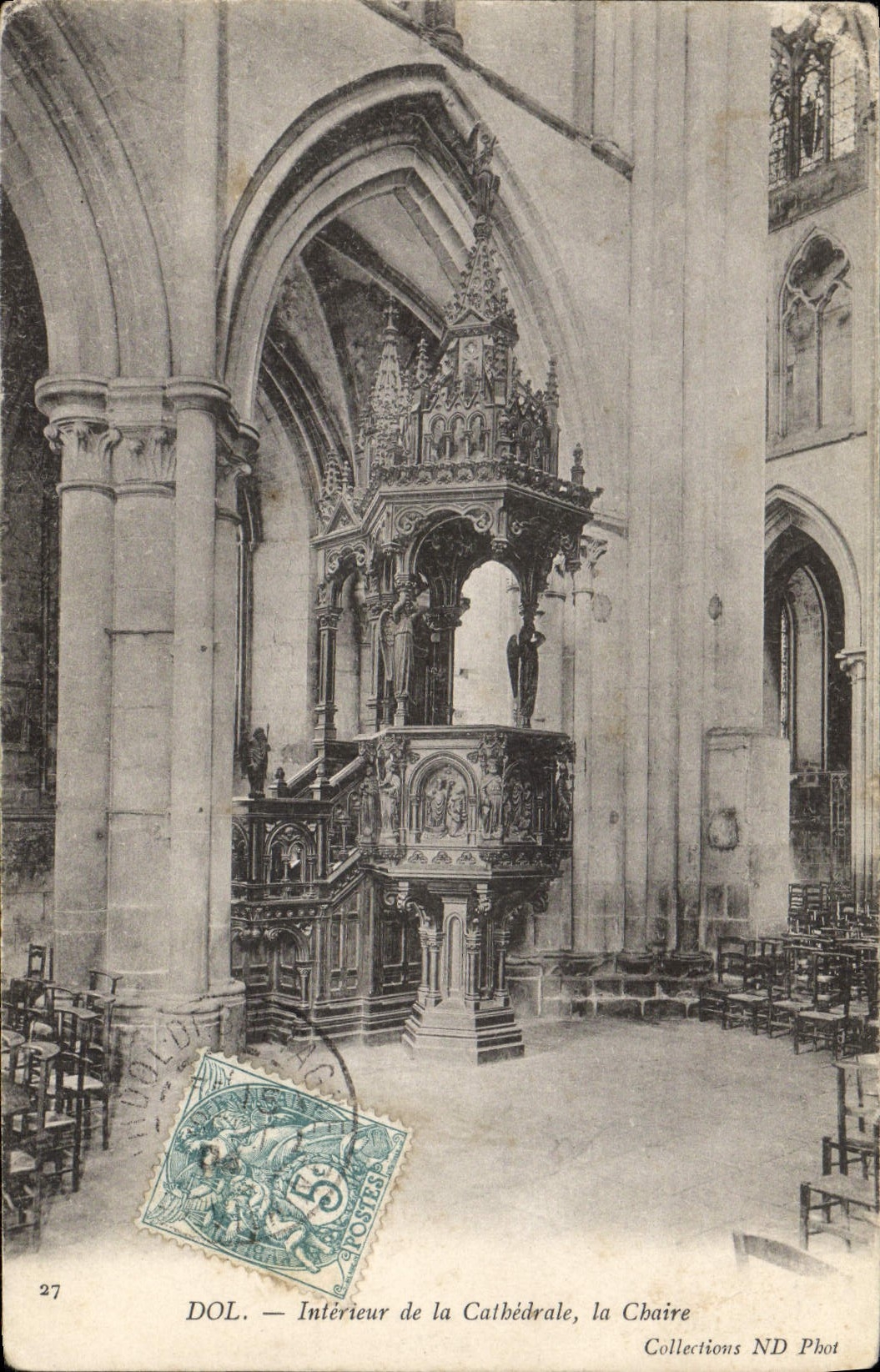 CPA Dol Interieur de la Cathedrale La Chaire