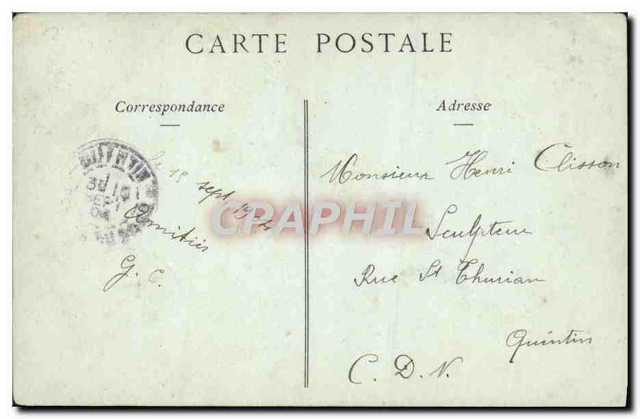 CPA Dol Interieur de la Cathedrale La Chaire — Verso