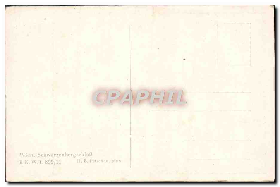 CPA Wien Schwarzenbergschloss  — Back