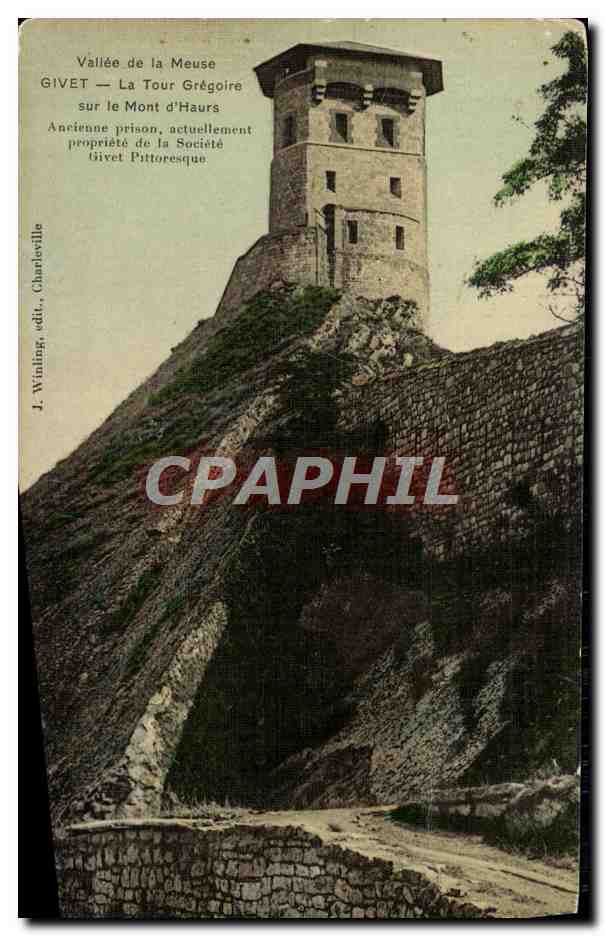 CPA Givet La Tour Gregoire sur le Mont d'Heurs (carte toilee)
