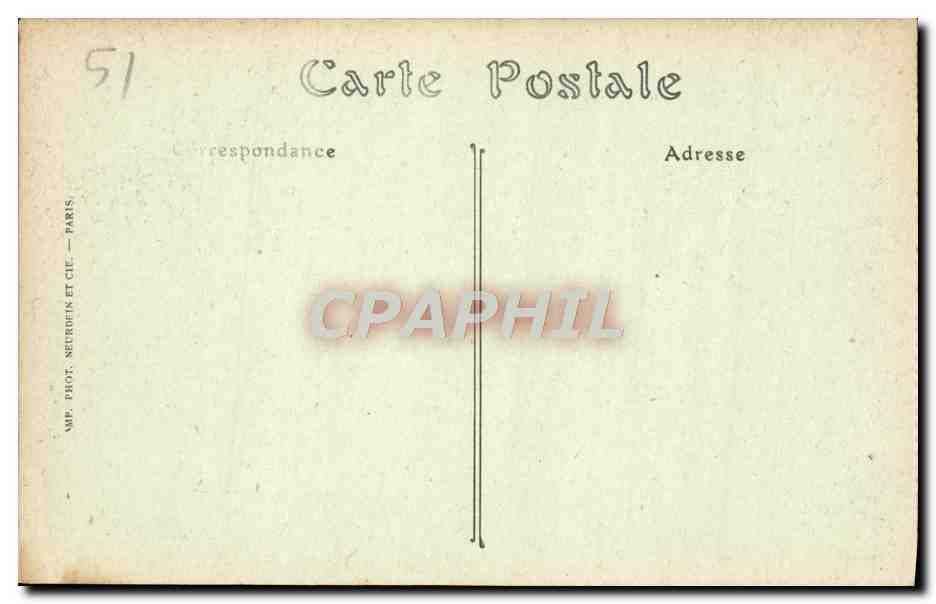 CPA Reims La Porte de Mars — Rückseite