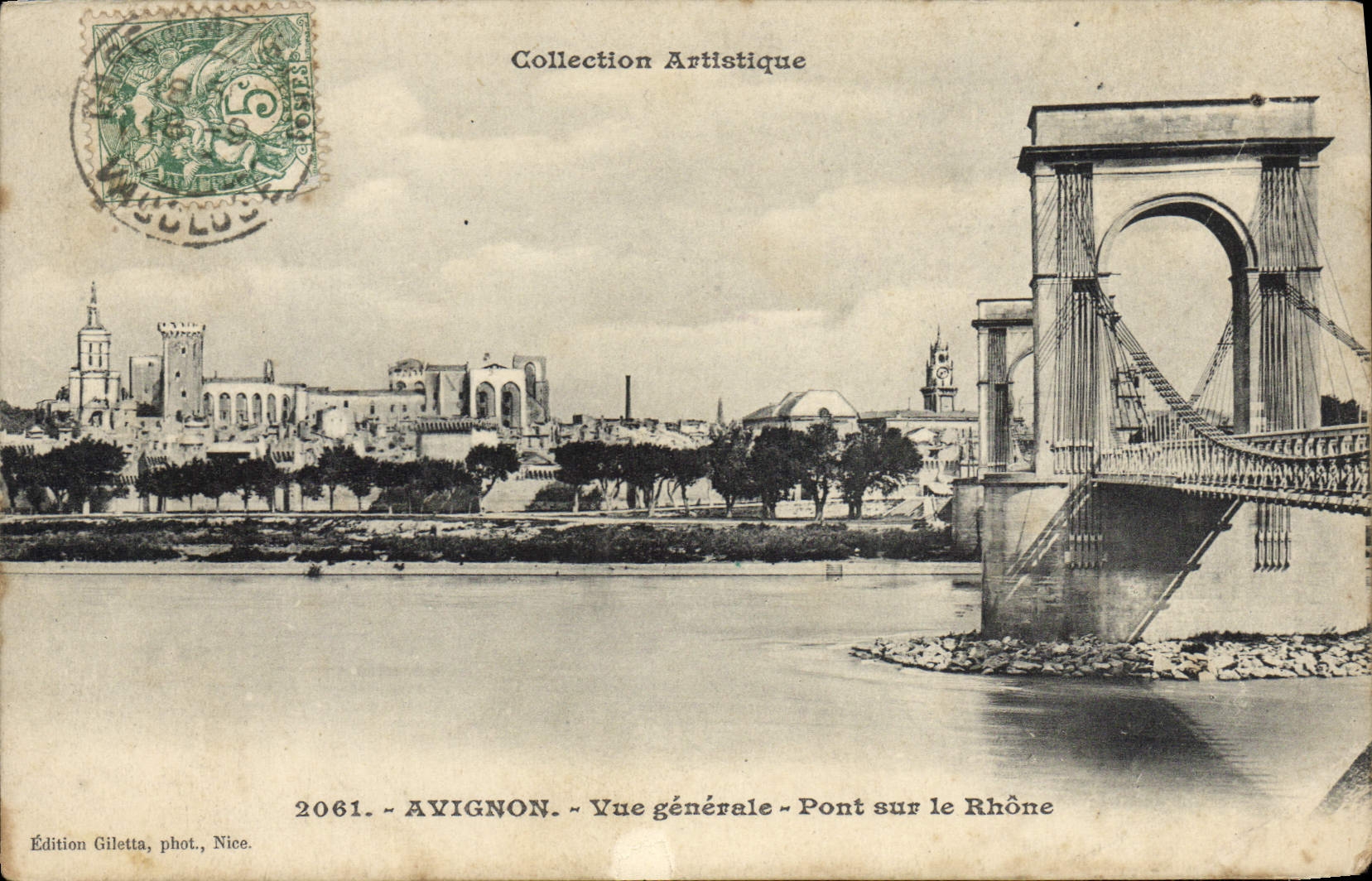 CPA Avignon Vue Generale Pont Sur Le Rhone