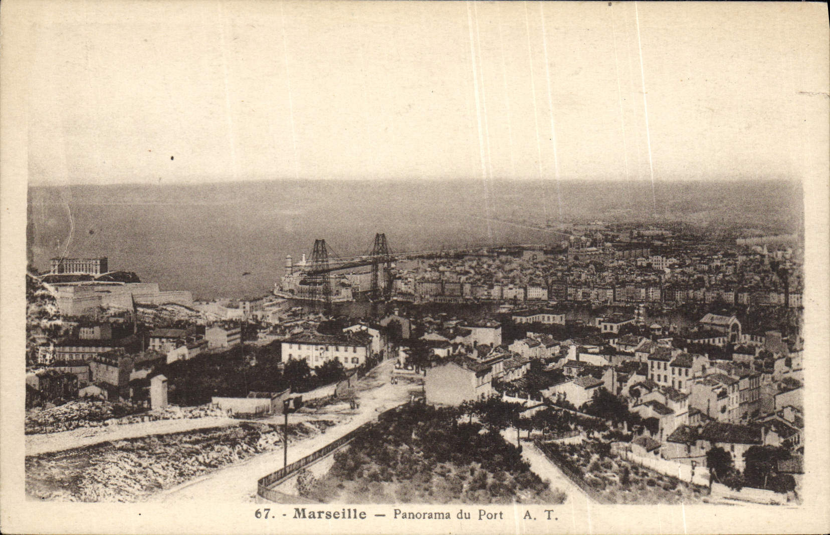 CPA Marseille Panorama du port 