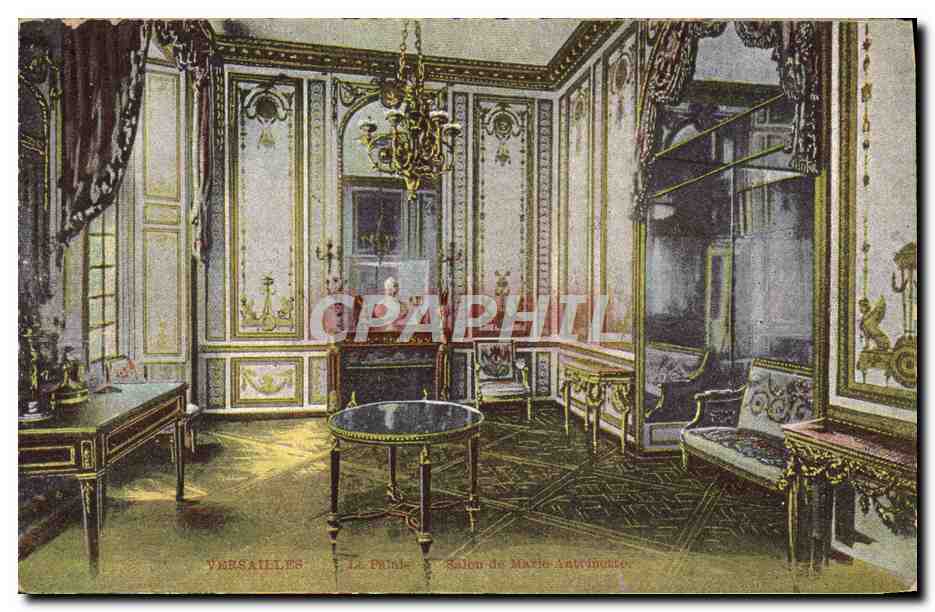 CPA Versailles Le palais Salon de Marie Antoinette 