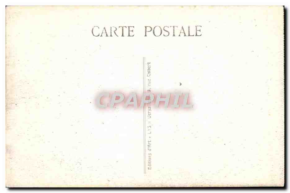 Versailles — Terrasse du Château (côté Jardin) — Éditions d'Art d'Art, rue Colbert — Rückseite