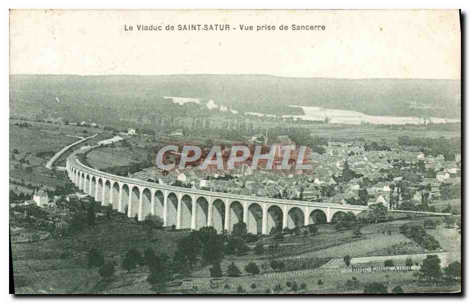 CPA Le Viaduc de Saint Satur Vue Prise de Sancerre