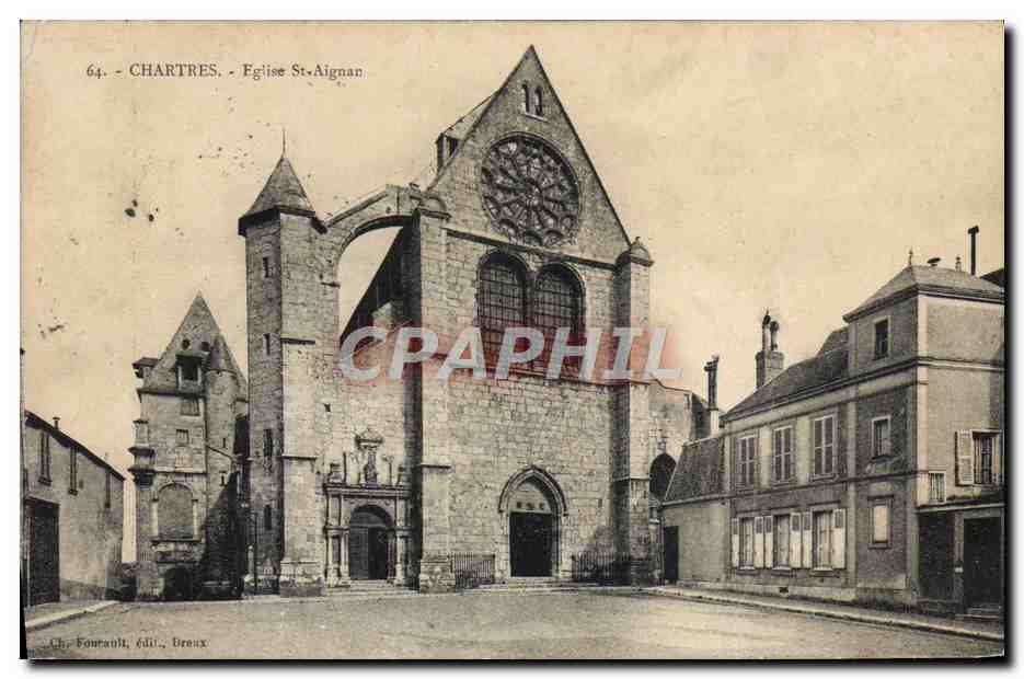 CPA Chartres Eglise St Aignan