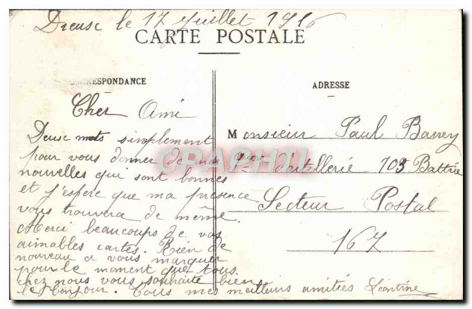 Dreux — Vue générale prise de la Chapelle Saint-Louis — Carte postale de C. Foucault, Paris, n°31 — Rückseite