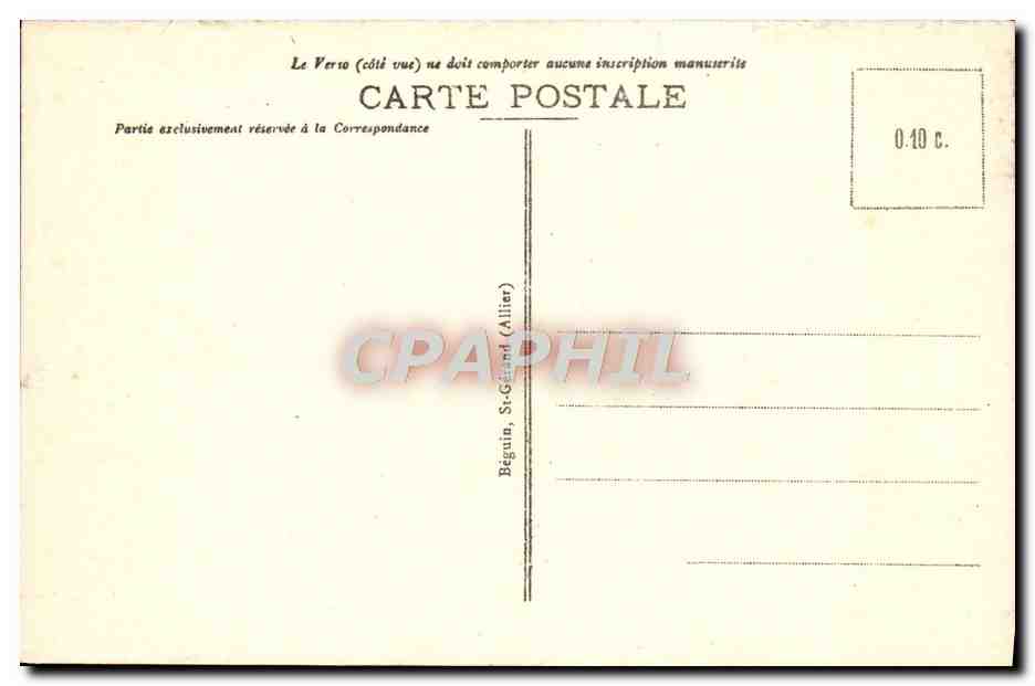 CPA Vichy Le Parc — Verso
