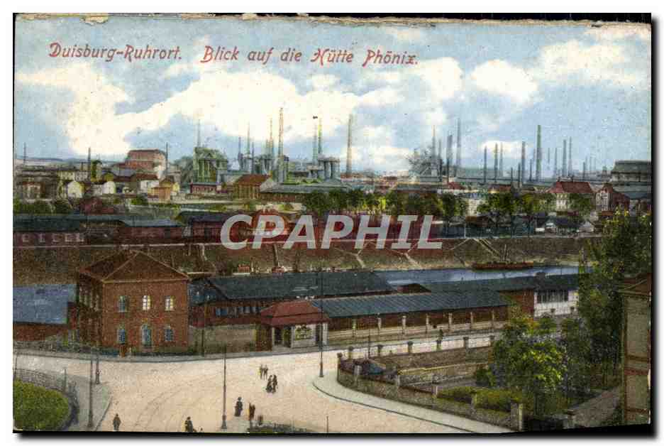 CPA Duisburg Ruhrort Blick auf die Hutte Phonix