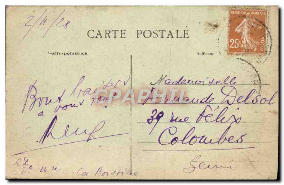 CPA La Boissiere Chateau de la Tremblaye — Verso