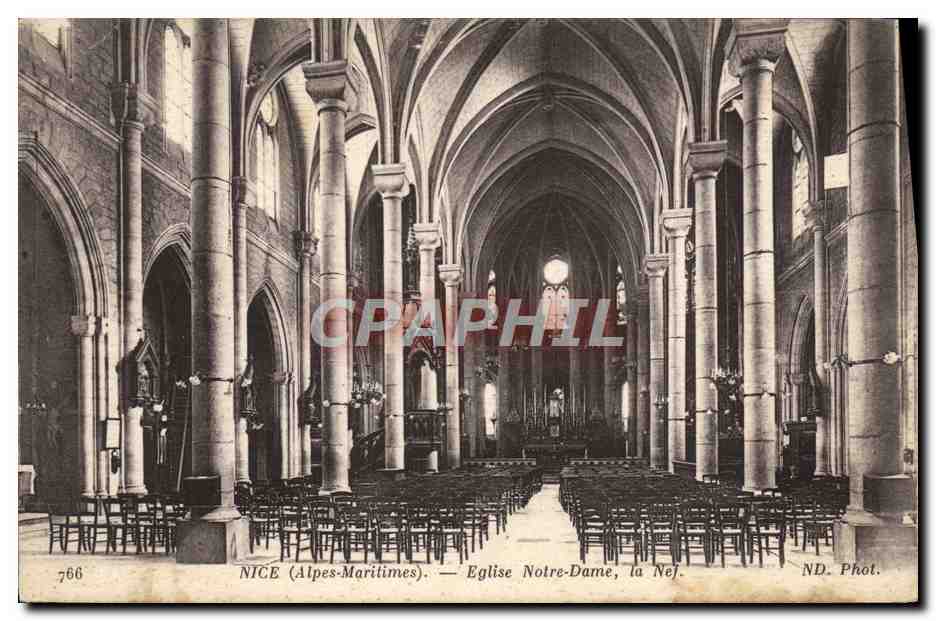 CPA Nice Eglise Notre Dame la Nef