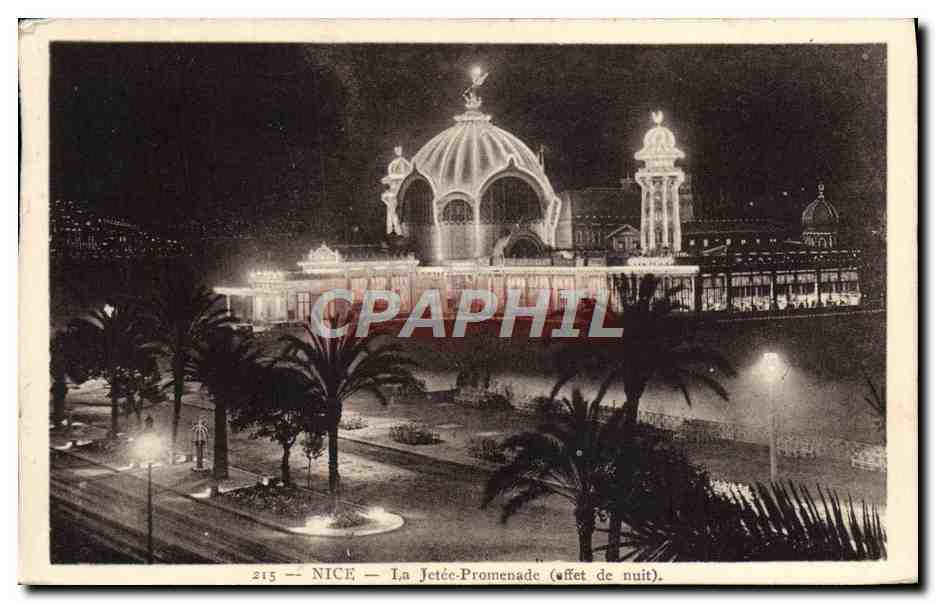 CPA Nice La Jetee Promenade Effet de nuit