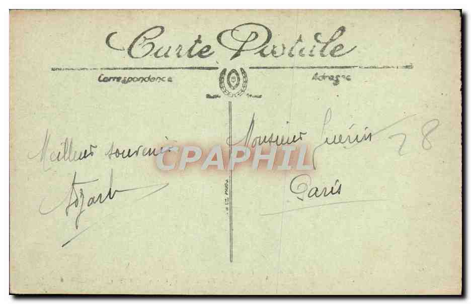 CPA Nogent Le Rotrou Rond Point des promenades et le chateau — Rückseite