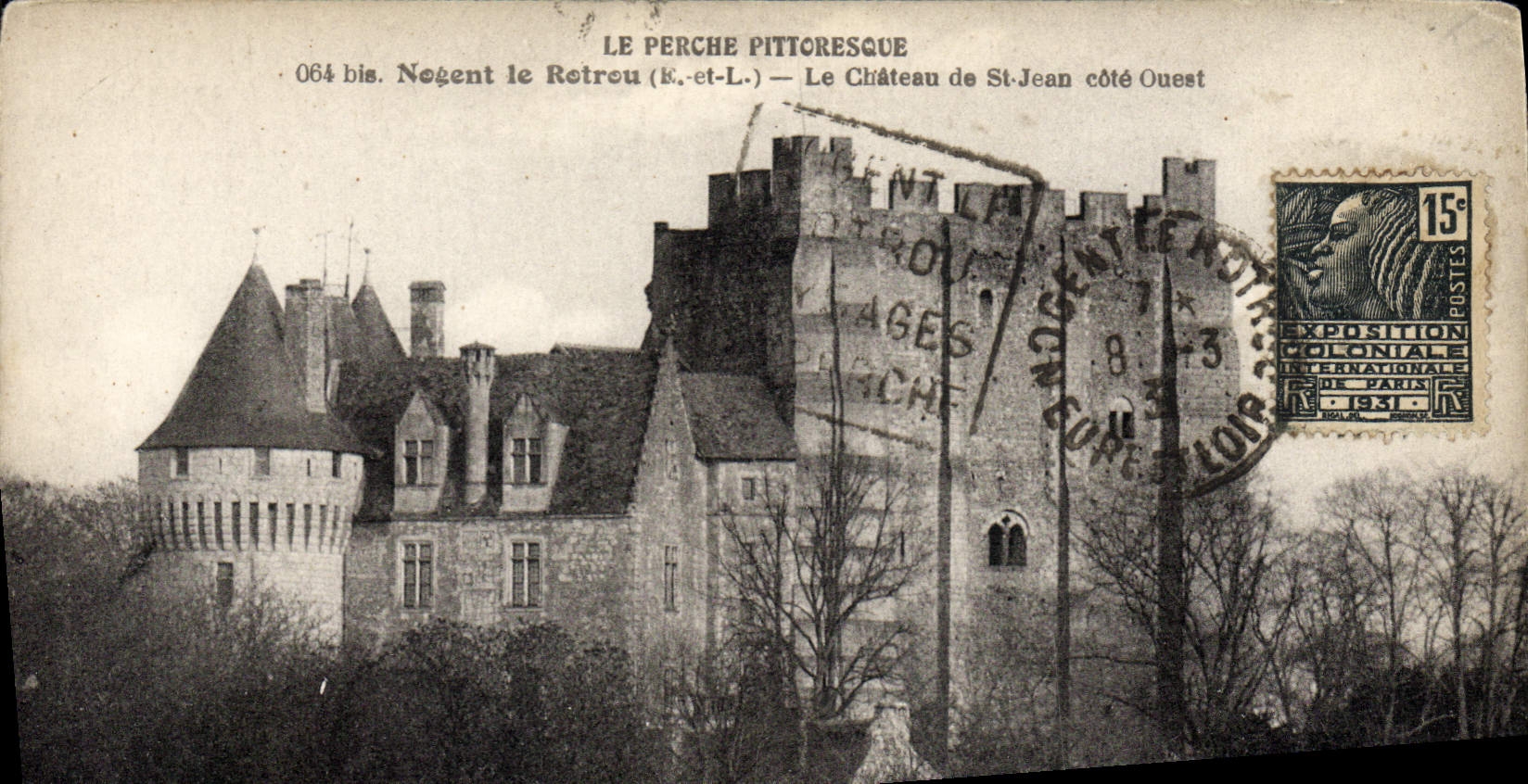 Nogent le Retrou (E.-et-L.) — Le Château de St-Jean côté Ouest — éditeur Chaudroy, n° 064 bis