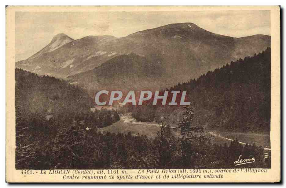 CPA Le Lioran Le Puits Griou source de l'Allagnon 