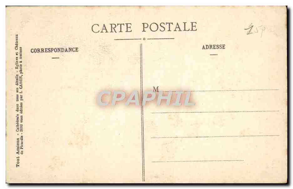 CPA Amiens L'Horloge Dewailly Enfants — Back