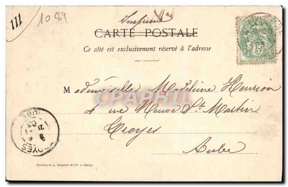 CPA Les dentelles Pont d'Angleterre — Verso