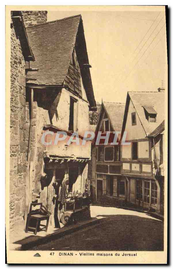 Dinan - Vieilles maisons du Jersual — éditeur CPAPHIL, n° 47