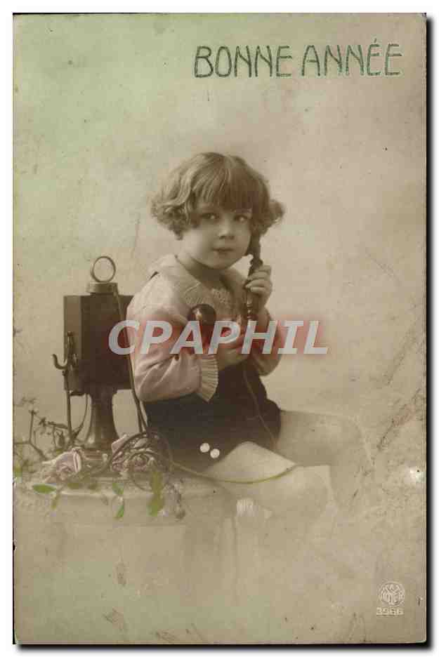 CPA Fantaisie Enfant Telephone