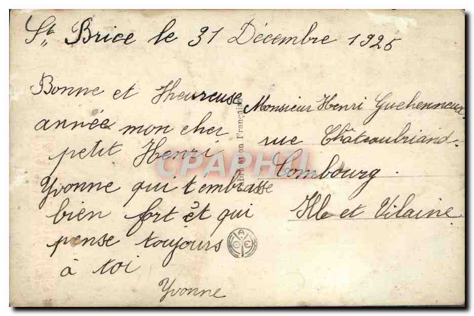 CPA Fantaisie Enfant Telephone — Rückseite