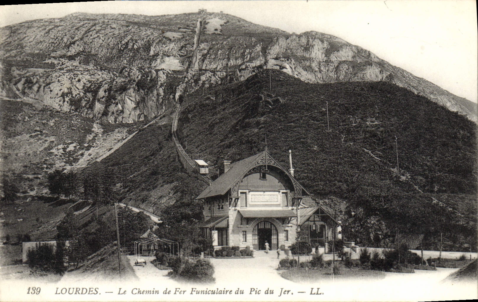 CPA Lourdes Le Chemin de Fer Funiculaire du Pic