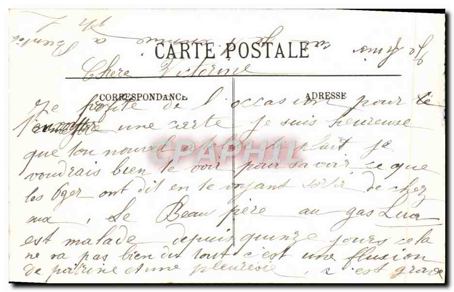 CPA Lourdes Le Chemin de Fer Funiculaire du Pic — Verso