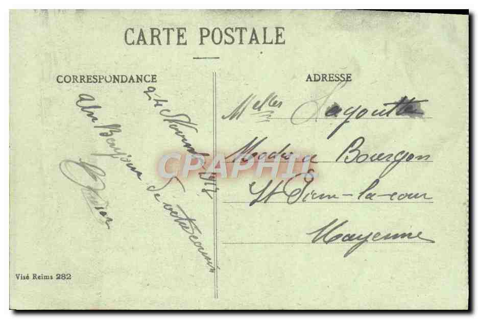 CPA Reims L'eglise Saint Andre La nef vers le grand portail Militaria — Rückseite