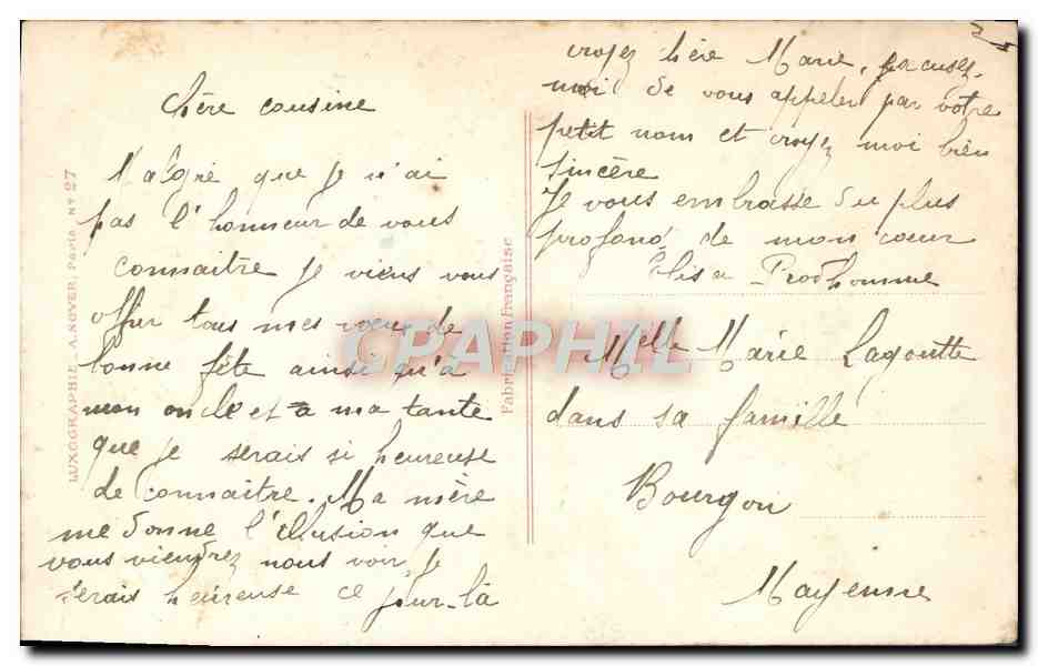CPA Fantaisie Bonne fete — Back