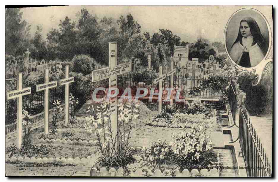CPA Cimetiere des Carmelites Ste Therese de l'Enfant Jesus 