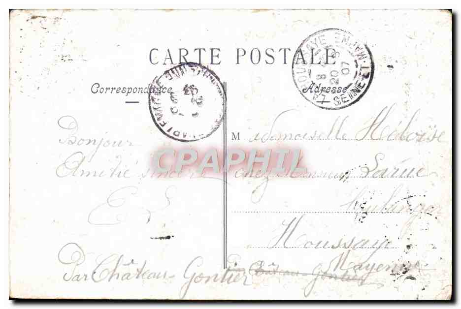 CPA Lourdes Souvenir — Verso