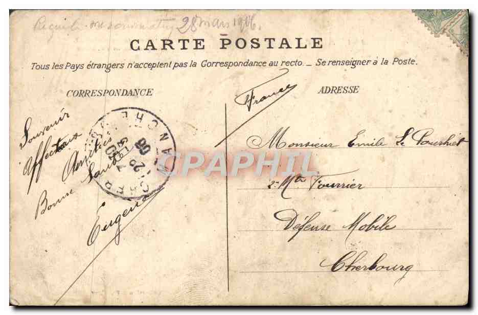 Place du Gouvernement — Mosquée de la Pêcherie — Alger — Verso