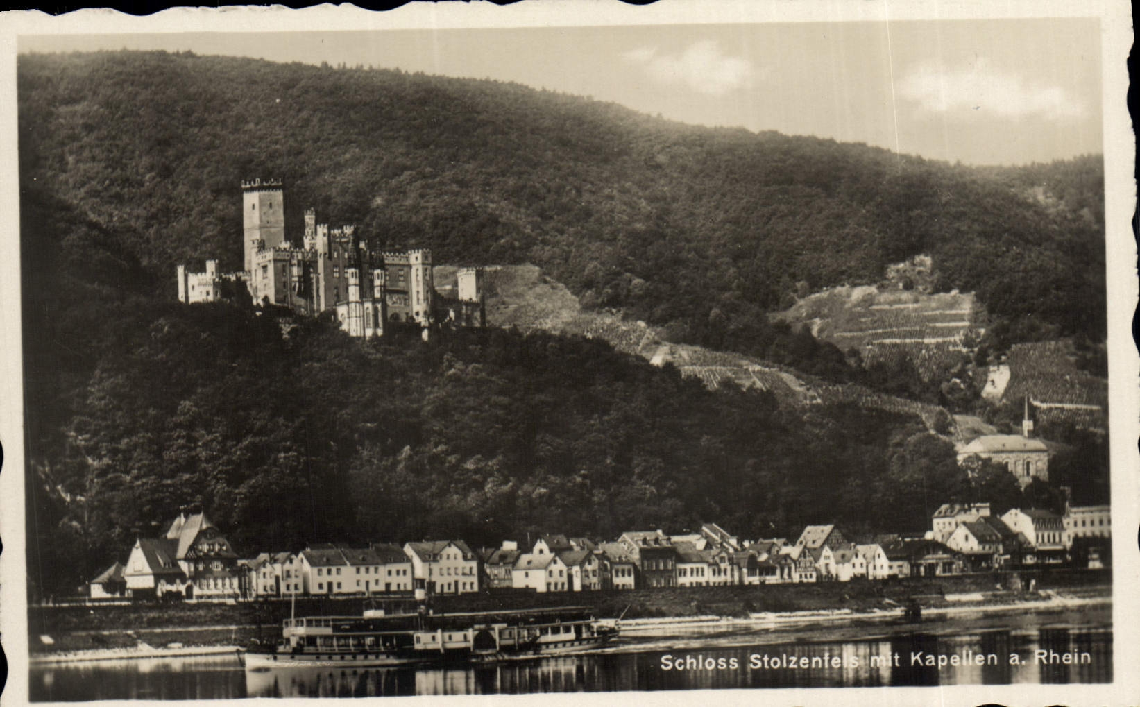 CPA Schloss Stolzenfels mit Kapellen a Rhein 