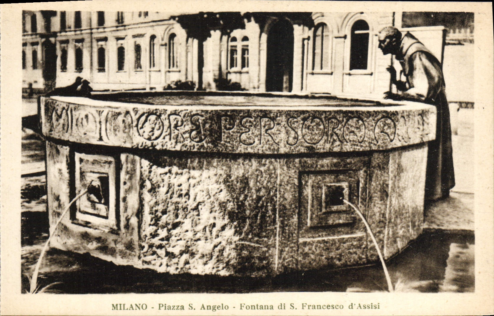 CPA Milano Plazza Angelo Fontana di Francesco d'Assisi