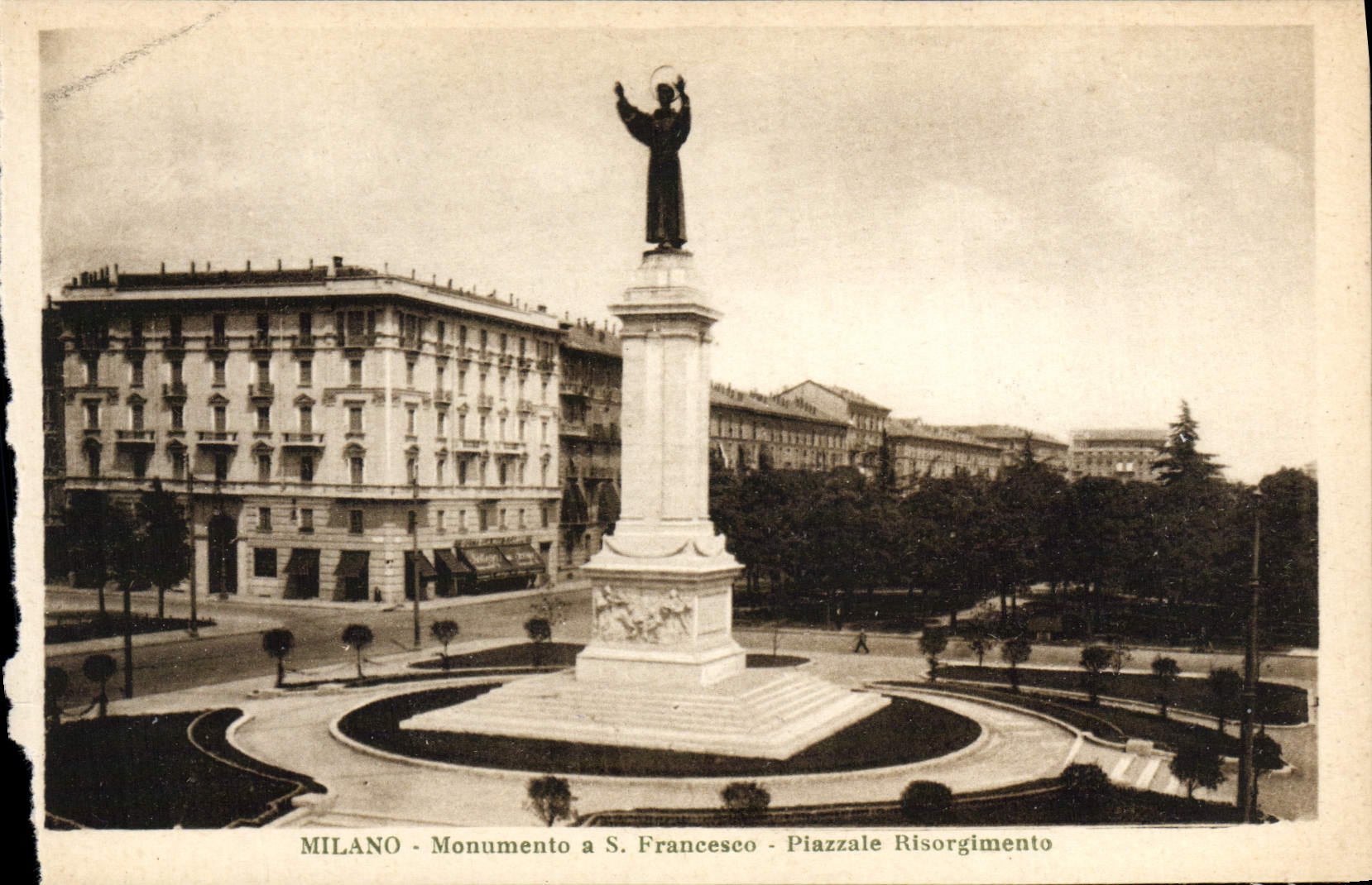 CPA Milano Monumento Francesco Piazzale Risorgimento