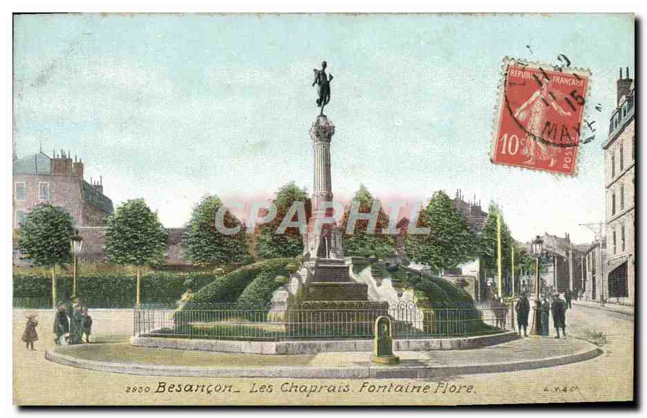 CPA Besancon Les Chaprais Fontaine Flore