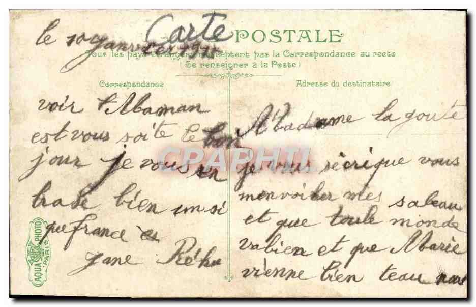 CPA Besancon Les Chaprais Fontaine Flore — Rückseite